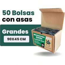 Bolsas de Basura Biodegradables con Asas, Color Negro, Medianas Piezas 30 X 60 - Grande 50 Piezas - Ver 3