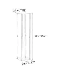Acrylic Flower Vase, Transparent Floral Display Stand, Geometric Vase, Elegant Display Rack For Birthday Party, Wedding, Dining Table Decor
