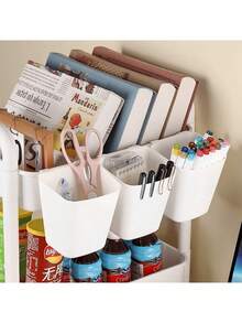 5层滚动收纳车，加厚管，坚固承重收纳箱，滚动收纳车，360度旋转，耐用塑料，承重能力强，适用于节日装饰，卧室，厨房