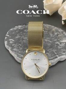 Coach Elliot Silver Dial/Gold-Tone Women's Watch - Gold - View 6
