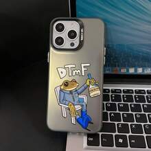 Estuche Estiloso Trendsetter B- para 16, 15, 14, 13, 12, 11 Pro, X, XR, XS, 8, Plus - Cubierta Trasera Anticaída Mate17  17promax - Negro - Ver 1