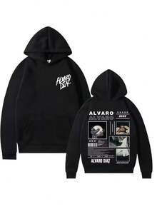Rapper Alvaro Diaz Sayonara Album Harajuku Trendys Hoodie Mens Fashion Oversized Sweatshirts Streetwear Loose Casual Mans Hoodies - 黑色 - 查看 1