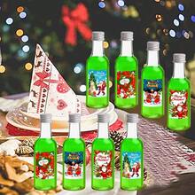 47 Stück/5 Stück leere Weinflaschen zu Weihnachten. Getränkespender Flaschen. Plastik, wiederverwendbare Flaschen mit Etiketten und Kappen. Sie können als Chili-Sauce oder Getränkeflaschen verwendet werden. Kompakt und tragbar, geeignet für Outdoor-Abendessen, Weihnachtsfeiern und andere Feiertage.