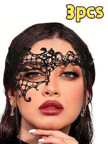 Máscara de encaje sexy para mujer, máscara de fiesta, disfraz de mascarada, accesorios para juegos de roles, utilería para actuaciones, adecuada para uso diario, bailes de máscaras, Halloween, decoraciones para fiestas de Navidad, regalo perfecto para familiares y amigos
