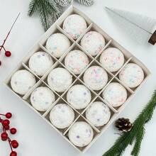 16 adornos navideños de bolas de espuma, decoración creativa para colgar en el árbol, ideal para fiestas y eventos navideños. - Multicolor - Ver 2