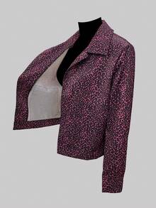 Damska kurtka casualowa w stylu preppy vintage, z ozdobnymi guzikami i sztucznym dżinsem, odpowiednia na co dzień, do szkoły, biura, w podróż i na lotnisko