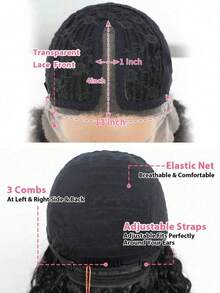 Ombre Black To Pink Body Wave Wig Human Hair For Women 13x4x1 Lace Front Wigs Free Parting Ombre Pink Water Wave Human Hair Wigs With Dark Roots Natural Looking T Part Wig For Cosplay And Halloween Use - 根染&漸變色 - 查看 5