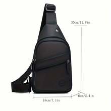 Borsa a Tracolla Oxford da Uomo - Stile Casual Multifunzionale con Chiusura a Cerniera, Adatta per il Pendolarismo Quotidiano e le Attività all'Aperto