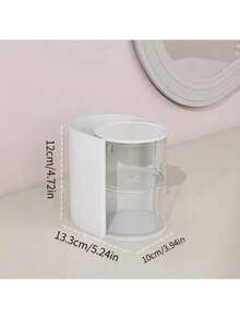 1 件旋转多层透明头饰收纳盒 | 防尘塑料，儿童发饰收纳盒，旋转设计，清晰视野 | 桌面收纳盒，化妆品和铅笔收纳，艺术/工艺品/缝纫用品，发夹/头带/发圈，圣诞节/情人节/生日礼物 | 头饰收纳盒 - 彩色 - 查看 11