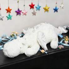 Weighted Dragon Stuffed Animal 35.4" , Medium White Weighted Plush Dragon Toy For Kids And Adults Gifts - 白色 - 查看 1