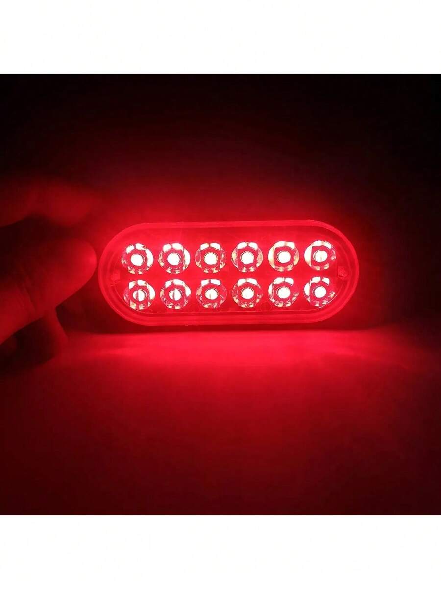 1par Lateral Faro Led Barra Estrobo Escolta Patrulla Auto - Rojo - Ver 1