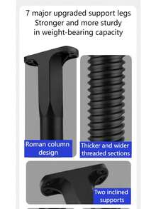 2 piezas Soporte de pie de cama - Varillas de soporte de plástico en forma de T - Patas de cama ajustables, conector de patas de sofá, gabinete - Capacidad de carga fuerte, estable, sin ruido anormal - Adecuado para tableros de cama, sofás, escritorios de oficina, mesas de café, escritorios, etc. - Artículos esenciales para el hogar. Herramienta de reparación de camas antiguas.