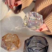 高颜值烟灰缸酒店轻奢多功能居家办公超值水晶玻璃烟灰缸 - 彩色 - 查看 1