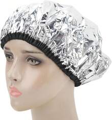 gorro de ducha 10 Uds. Gorro de Papel de Aluminio para el Cabello para Acondicionamiento Profundo y Coloración Gorros de Ducha para Uso en el Salón Hogar - 1 - Ver 1