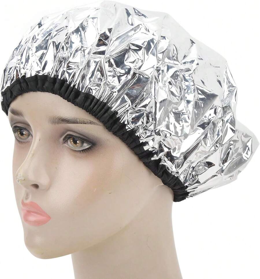 gorro de ducha 10 Uds. Gorro de Papel de Aluminio para el Cabello para Acondicionamiento Profundo y Coloración Gorros de Ducha para Uso en el Salón Hogar - 1 - Ver 1