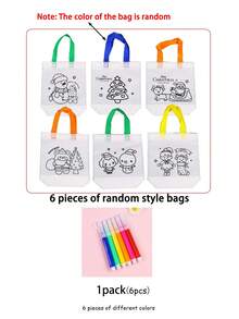 12pcs Christmas Gift Bags, Snowman/Christmas Tree/Santa Claus Pattern, Can Be Graffiti DIY Color, Desktop Decoration Supplies, Christmas Party Decoration Supplies, Suitable For Holiday Parties, Theme Events, Gift Packaging Supplies, Send To Family And Friends Christmas Christmas Decorations Christmas Pajamas Christmas Gifts Christmas Decor