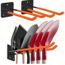 Heavy-Duty Steel Garage Tool Hooks, Multi-Purpose Wall-Mounted Tool Storage Rack - Includes Screws For Easy Installation, Features Anti-Slip Coating, Suitable For Workshop Door Hanging, Garage Door Hooks, Tool Shed Organisation