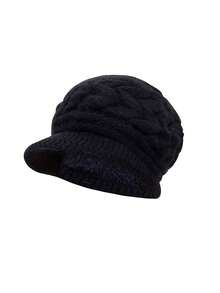 1/2/3 piezas Gorro de punto de unicolor para invierno, gorro de punto con forro térmico grueso y protección para las orejas, boina de punto de moda para mujer, adecuado para uso diario, esquí, senderismo, combinación de atuendo de vacaciones - Multicolor - Ver 11