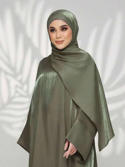1 chiếc khăn trùm đầu Hijab thời trang thường ngày kết hợp, khăn choàng Khimar kết hợp với quần áo, tiện lợi và đơn giản, thích hợp cho trang phục hàng ngày của phụ nữ