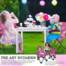 - Silla plegable para nios, color rosa y blanco, para playa, otoo, campamento, con cerradura de , funda de transporte y portavasos flores, para nias pequeas, interior y - Rosado/Blanco - Ver 6