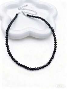 1pc Vintage French Style White & Pink Faux Pearl Necklace, Simple Choker HCJT - trắng - Xem 3