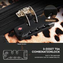 20inch 24inch 28inch Expandable Luggage PC+ABS Hardshell Suicase With TSA LOCK & Spinner Wheels,Carry On Travel Luggage For Men Women,24"/28" Single Checked Suitcase - 豹 - 查看 6