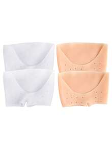 4PCS-Foot Protection Pad, Sole Protection Cover, Toe Cover, Silicone Forefoot Pad, Toe Pad, Ball Pad, Breathable Forefoot Pad, Flexible Protective Cover, Wear-Resistant, Used To Relieve Metatarsal Pain, Prevent Calluses And Blisters.2pcs