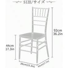 Clear Chiavari Chairs Transparent Acrylic Plastic Chair Accent Arml Dining Chairs Sturdy Chiavari Chair For Kitchen Party Event Wedding Banquet Rental Busin - Ghế Chiavari trong suốt 1 chiếc - Xem 3