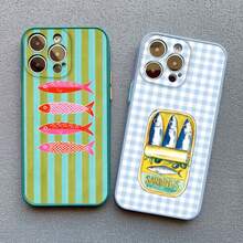 Étui de téléphone amusant avec motif de sardines colorées, compatible avec 16, 15, 14 Pro Max Plus, 13, 12 Mini, 11 Pro Max, XR, XS, X, 7, 8, SE2. Étuis antichocs. Étui compatible avec Samsung Galaxy S17, S17 Pro, S17 Pro Max - noir SDYYS2 7 - Voir 10