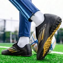 Men's Soccer Shoes, Women's Soccer Shoes, Low Cut Outdoor/Indoor Sports Shoes, Lightweight TF Soccer Training Boots - Black - View 3