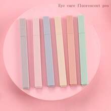 4pcs Creative Eye-Friendly Soft Tip Highlighter Pens, Soft Tip Marker Pens For Highlighting, Soft Angled Tip Fluorescent Pens For Students, Suitable For Learning, Office, Marking