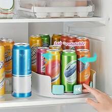 360° Rotating Refrigerator Rack, Rotating Kitchen Storage Rack With Multiple Layers And Dividers, Transparent Storage Shelf, Refrigerator Food Organizer, Detachable Design To Save Space, Refrigerator Capacity Expander
