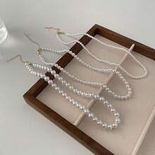 1pc Minimalist Vintage Red Beaded Necklace, Elegant Choker Necklace