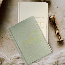 Vow Books His And Hers Set Of 2 Canvas Linen Wedding Vow Books Husband And Wife Hard Cover Vow Books Engagement GiftsXZ - HW - Beige - XZ-HW-Sage - 查看 6