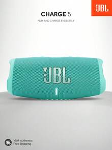 CHARGE 5 Portable Bluetooth Speaker With IP67 Waterproof Powerbank USB Charge Out 20 Hours Playtime JBL Partyboost For Pool Parties Outdoor Camping