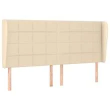 vidaXL Kopfteil mit Ohren Creme 183x23x118/128 cm Stoff