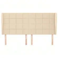 vidaXL Kopfteil mit Ohren Creme 183x23x118/128 cm Stoff