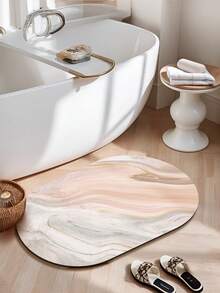 1/3 buc Covoraș Absorbant Antiderapant pentru Baie, Covoraș cu Gel de Silice, Baie cu Model Retro, Covoraș de Toaletă în Formă de U, Covoraș Absorbant pentru Chiuvetă, Covoraș de Bucătărie cu Grosime de 2,5 mm Decor de Crăciun