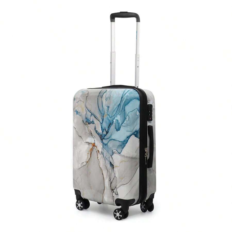 NEW YORK XPRESS 20in 24in 28in Expandable Luggage PC+ABS Hardshell Suicase W/TSA LOCK & Spinner Wheels,Carry On Travel Luggage For Men Women,24"/28" Checked Suitcase - 白色 - 查看 1