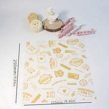 50 Packaging Square Wax Paper For Food, Grease-Proof Sandwich Wrapping Paper, Elegant Food Basket Liners For Parties, Festivals And Outdoor Use