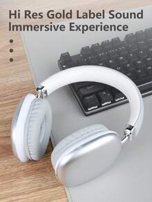 Cool Advanced Simplicity Style Wireless Headphones, Long Battery Life Over-Ear Headset With Adjustable Design, Ideal For Music, Sports, Gaming - Push Button Volume Control, Type-C Charging, Rechargeable Lithium Polymer Battery