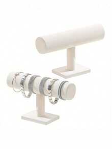 1 قطعة حامل سوار ذو حاجز على شكل حرف T من الأحمر الأنيق، حامل مجوهرات للمكتب، هدية عيد الأم، مناسب لحالات العرض للتجزئة، لا يحتاج إلى كهرباء، قاعدة بلاستيكية قوية، مثالي لعرض القلائد والأساور والساعات، حامل ساعات مخملي، سطح مخملي ناعم، منظم مكتبي متعدد الوظائف، لا يعمل بالكهرباء - مناسب أيضًا لأنواع أخرى من برج المجوهرات البيضاوي - متعدد الألوان - مشاهدة 8