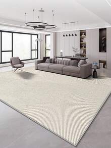 1pc European Geometric Line Pattern - Luxury Modern Minimalist Cream Rug, Machine Washable Soft Area Carpet, Rectangular, Short Pile, Machine Made, Suitable For Living Room, Bedroom, Office, Game Room, Study, Indoor/Outdoor Entrance, Home Decor, Christmas Decoration - Multicolor - View 6