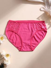 8件装女士性感蕾丝拼接内裤棉质低腰无缝三角裤柔软透气舒适内衣适合瑜伽、运动和日常穿着 - 彩色 - 查看 9