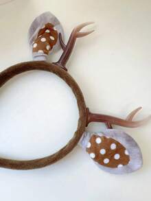 1 Stück Weihnachts-Geweihkopfband, süßes Hirschhorn Haaraccessoire, süßer Weihnachts-Mori-Stil Haarclip, lustige Haardekoration, Haarband für Frauen, Herbstoutfits, Haarreifen, Weihnachtsdekoration Zuhause Feiertags-Grundbedarf, braunes Elchgeweih-Kopfband