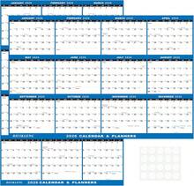 24" X 36" 2026 Wall Calendar Folded Wet &Amp; Dry Erase 12 Month Annual Yearly Wall Planner Vertical-Horizontal,Reversible, With Julian Dates - 杏色 - 查看 1