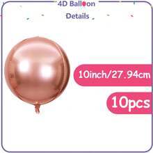 Oversized 4D Foil Balloons, Large Wedding Balloons, Outdoor Decorative Balloons, Multiple Colors, Suitable For Wedding Venue Decoration, Birthday Decoration, Indoor And Outdoor Arrangement, House Decoration, Valentine's Day Decoration, Proposal Background Decoration, Photography Props, Giant Balloons - Multicolor - View 32