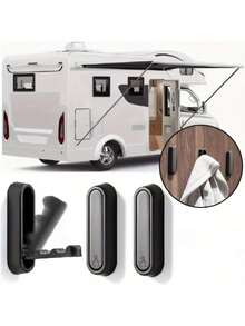 1pc, Aluminum Folding Clothes Hook For RV, Multi-Functional Hanging Organizer For Entryway, Bathroom, Kitchen, Bedroom, RV Shade, Screen, And Accessories RV Awnings Accessories