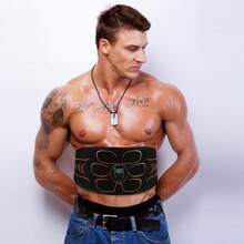 新款EMS肌肉训练腰带，带按摩功能 - 辅助减脂训练，USB充电，尺寸可调节，适合核心肌群和稳定性训练，黑色，耐用健身配件，时尚设计，理想的情人节礼物 - 2025款30檔按摩-橘色 - 查看 8