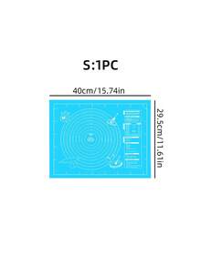 1pc Thick Non-Stick Dough Mat - Reusable, Easy To Clean Rolling And Baking Mat For Pizza, Cake And Cookies - Holiday Themed Kitchen Gadget: Ideal Food Preparation Tool - Blue Kneading Pad - View 9